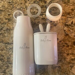 Baby Brew Bottle Warmer with adapters and formula dispenser